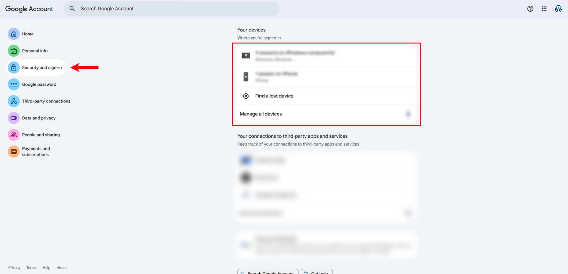 Google Security Login